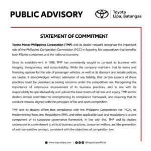 Statement Of Commitment Poster